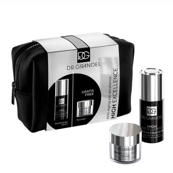 DR. GRANDEL High Excellence Vorteilsset – The Face & Eye Serum + GRATIS The Cream & Kosmetiktasche